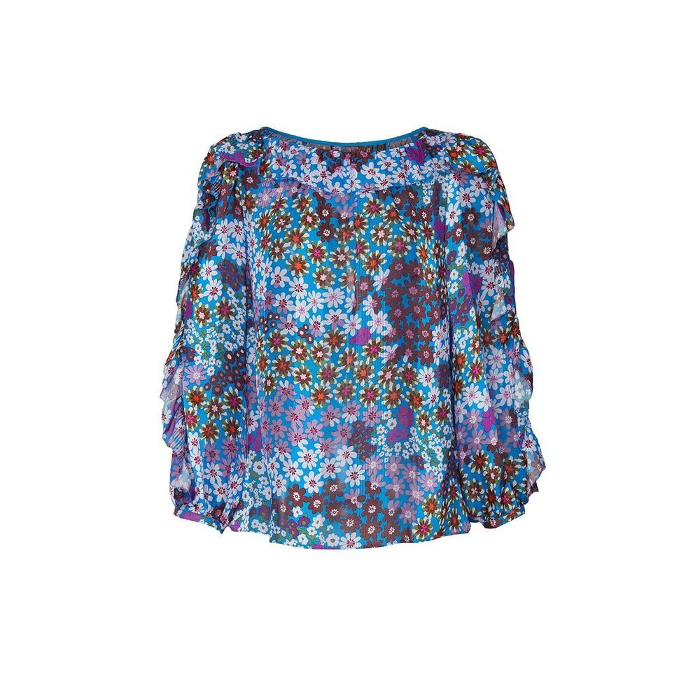 Kate Spade New York Pacific Petals Chiffon Blouse - Picture 5 of 8